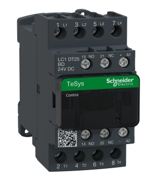 LC1DT25BD  Contactor Tesys D - 4P(4 NA) - AC-1 - <= 440V 25A - 24VDC bobina standard