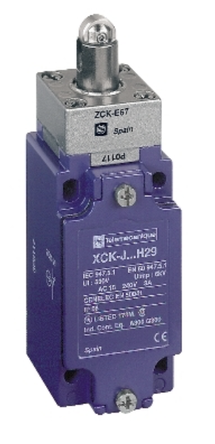 XCKJ167 Limit switch, XC Standard, XCKJ, steel roller plunger reinforced, 1NC+1 NO, snap, Pg13