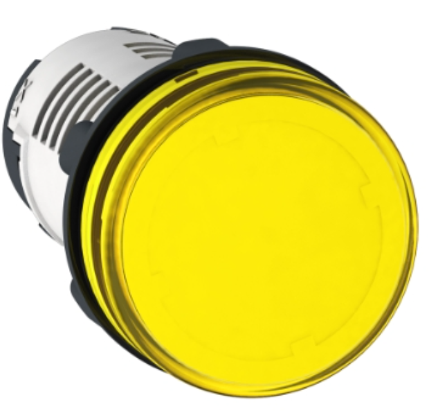 Luz Piloto LED Marca Schneider Electric Serie Harmony XB7; Color Amarillo Diametro 22mm Bobina 110VAC