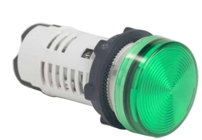 Luz Piloto LED Marca Schneider Electric Serie Harmony XB7; Color Verde Diametro 22mm Bobina 24VAC/DC