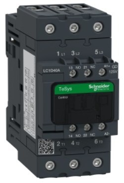 Contactor TeSys Deca, 3P(3NA),AC-3/AC-3e,<=440V 40A,120V AC 50/60Hz bobina