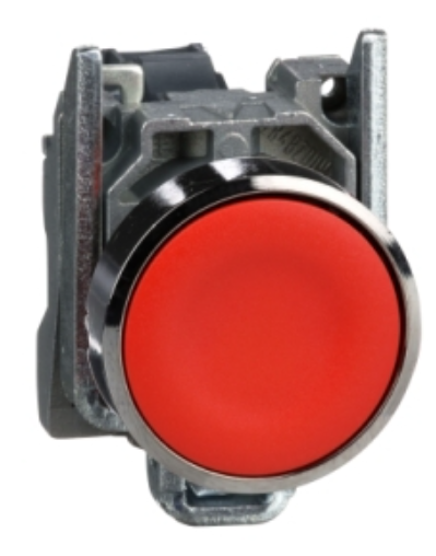 Pulsador Marca Schneider Electric Serie Harmony XB4; Color Rojo No Iluminado Momentaneo Diametro 22mm 