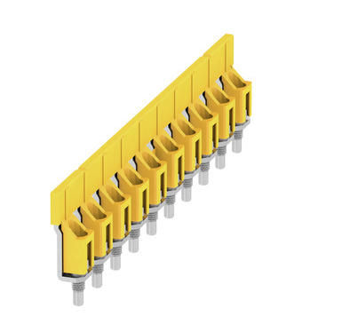 WQV 35/10,Conector transversal (terminal), enroscado, Número de polos: 10, Paso en mm (P): 16,00, Aislado: Sí, 112 A, amarillo