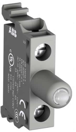 Bloque LED  Marca ABB Serie MLBL; Bobina 24VAC/DC Color Rojo      