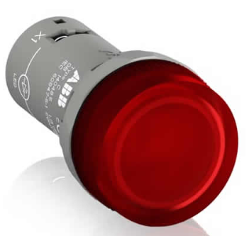 Luz Piloto LED Marca ABB Serie CL2; Color Rojo Diametro 22mm Bobina 24VAC/DC