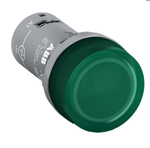 Luz Piloto LED Marca ABB Serie CL2; Color Verde Diametro 22mm Bobina 110-230VAC    