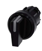 Selector Marca Siemens Serie SIRIUS ACT; Color  Negro  Iluminado Momentaneo Posiciones 3 Diametro  22mm Contacto Aux NO 2  