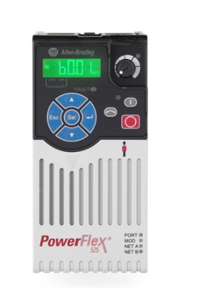 Variador de Frecuencia Marca ALLEN BRADLEY Serie PowerFlex 525 AC; Alimentación 380-480VAC Potencia (kW) 2.2kW Potencia (HP) 3HP Fases 3 Amperaje 6A        