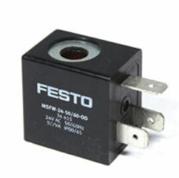 Bobina de Solenoide con conector Marca FESTO Serie MSFG; Bobina 24VDC                