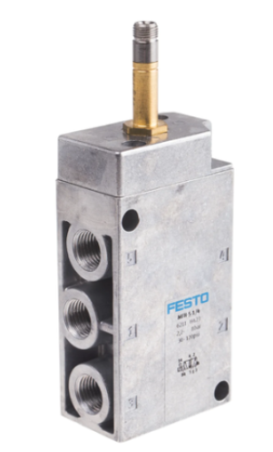 Electro Válvula Marca FESTO Serie MFH; Tipo Monoestable Vias 5 Posiciones 2 Rango Presion 2.2-8bar/ 32-116Psi Conexion Neumatica  G1/4 Bobina No Incluye      