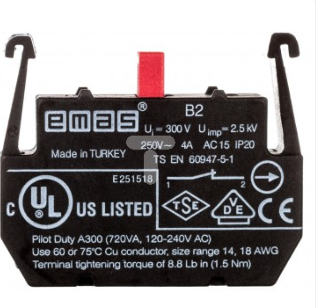 B CONTACT BLOCK STOP