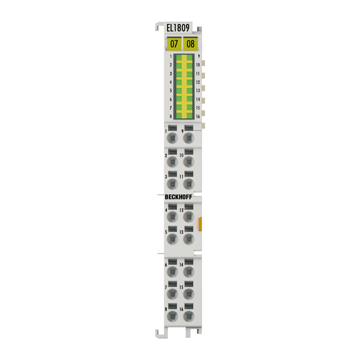 Terminal de Entradas Digital EtherCAT Marca BECKHOFF Serie EL1; Entradas 16                