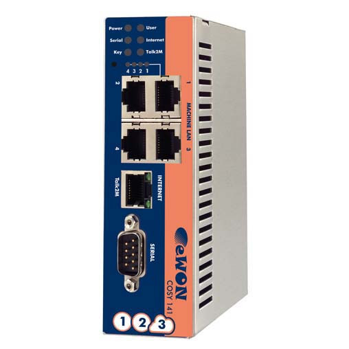 Enrutador LAN VPN de acceso remoto industrial, 24 VCC, montaje en riel DIN, 4 puertos Ethernet LAN / WAN RJ45, 1 puerto