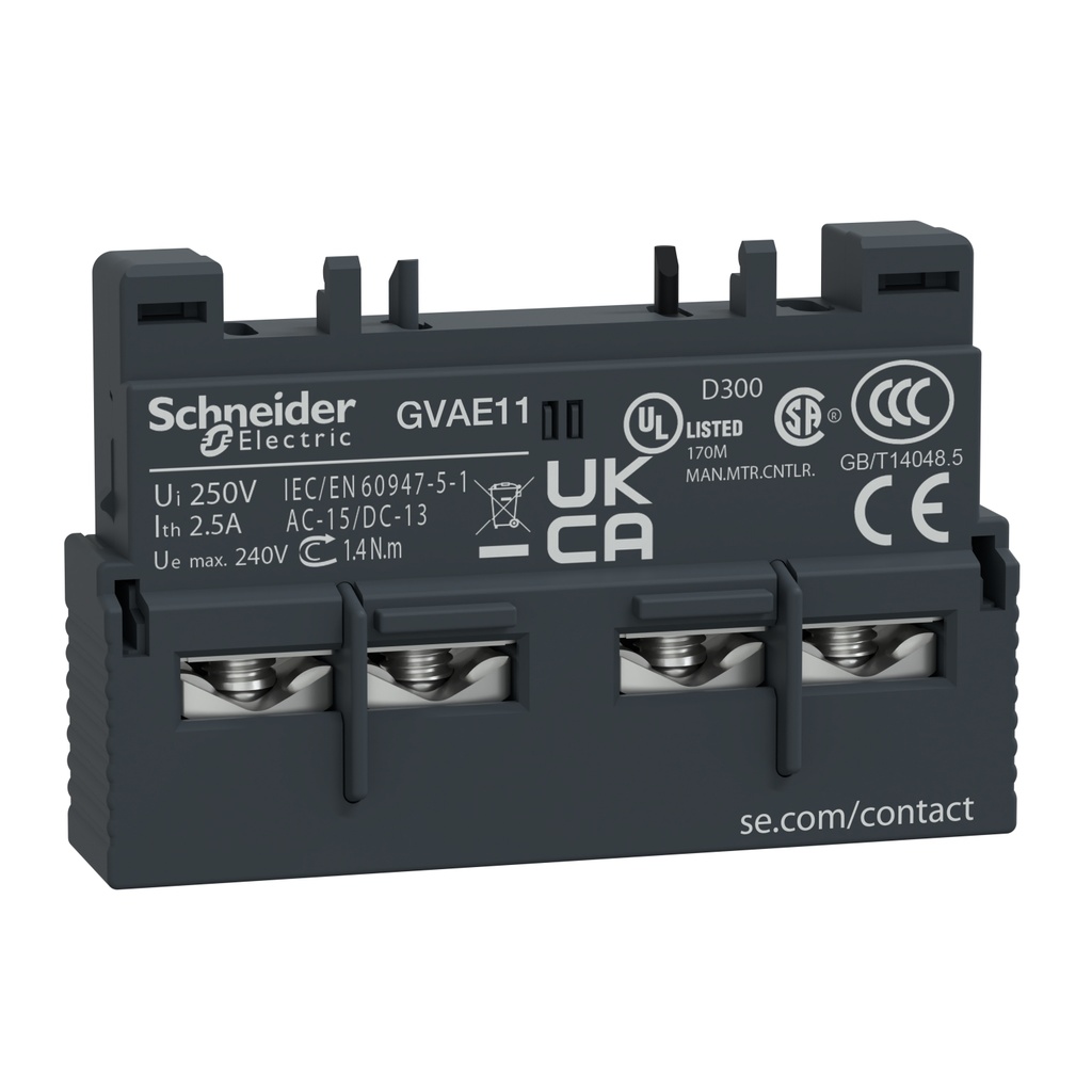 Contacto Auxiliar Marca Schneider Electric Serie TeSys ; Contactos NO 1 Contactos NC 1 