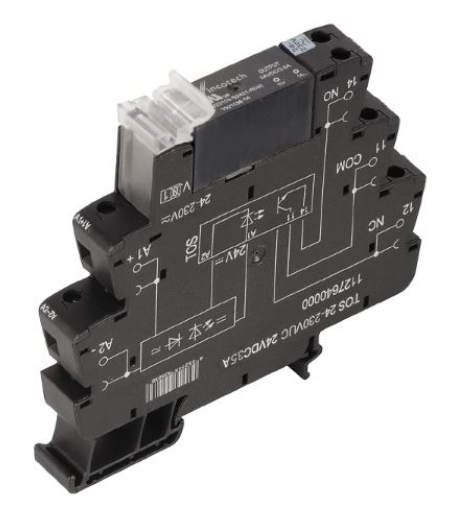 1127690000  Relé de estado sólido, Tensión de mando nominal: 24…230 V UC ±10 % , Tensión nominal de conexión: 12...275 V AC, Intensidad permanente: 1 A