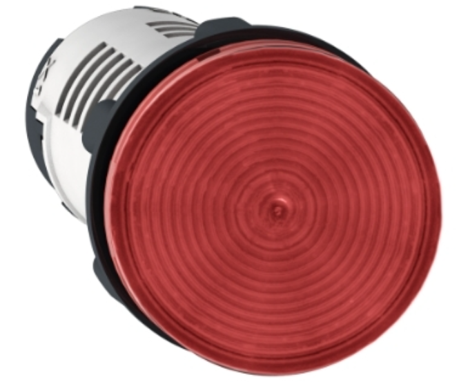 Luz Piloto LED Marca Schneider Electric Serie Harmony XB7; Color Rojo Diametro 22mm Bobina 110VAC