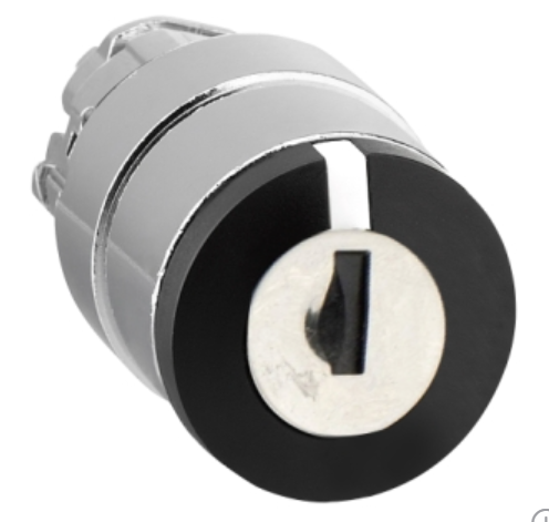 Selector c/Llave Marca Schneider Electric Serie Harmony XB4; Color Negro No Iluminado Posiciones 3 Diametro 22mm 