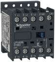 Contactor Marca Schneider Electric Serie TeSys K; Amperaje 6A Polos 3 Potencia (kW) 4kW Potencia (HP) 5HP Bobina 24VDC Contacto Aux NO 0 Contactos AUX NC 1