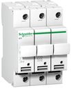 Portafusible Marca Schneider Electric Serie Acti9; Amperaje 25A Polos 3 Fusible 10.3x38mm 