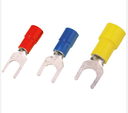 Terminal / Conector Horquilla Marca Weidmüller Serie LIS2.5M5V; Calibre Cable 16-14AWG Color Id. Azul Unidades x100      