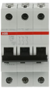 Minibreaker Marca ABB Serie S203; Amperaje 10A Polos 3 Curva C    