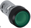 Pulsador Marca ABB Serie CP1; Color  Verde Iluminado Momentanea Diametro 22mm Contacto NO 1 Contacto NC 0 24V