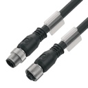 WEIDMULLER SAIL-M12GM12G-4S5.0U Cable para sensores y actuadores, Cable de conexión, M12 / M12, Número de polos : 4, 5 m, Macho, recto - Hembra, recto, Apantallado: Sí, LED: No, Material de la funda: PUR, Halógenos: No